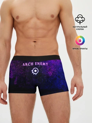 Мужские трусы боксеры / Arch Enemy. Neon logo