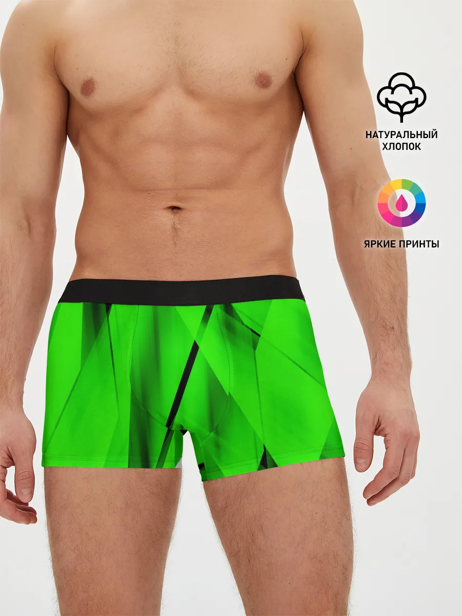 Мужские трусы боксеры / Зеленый неон