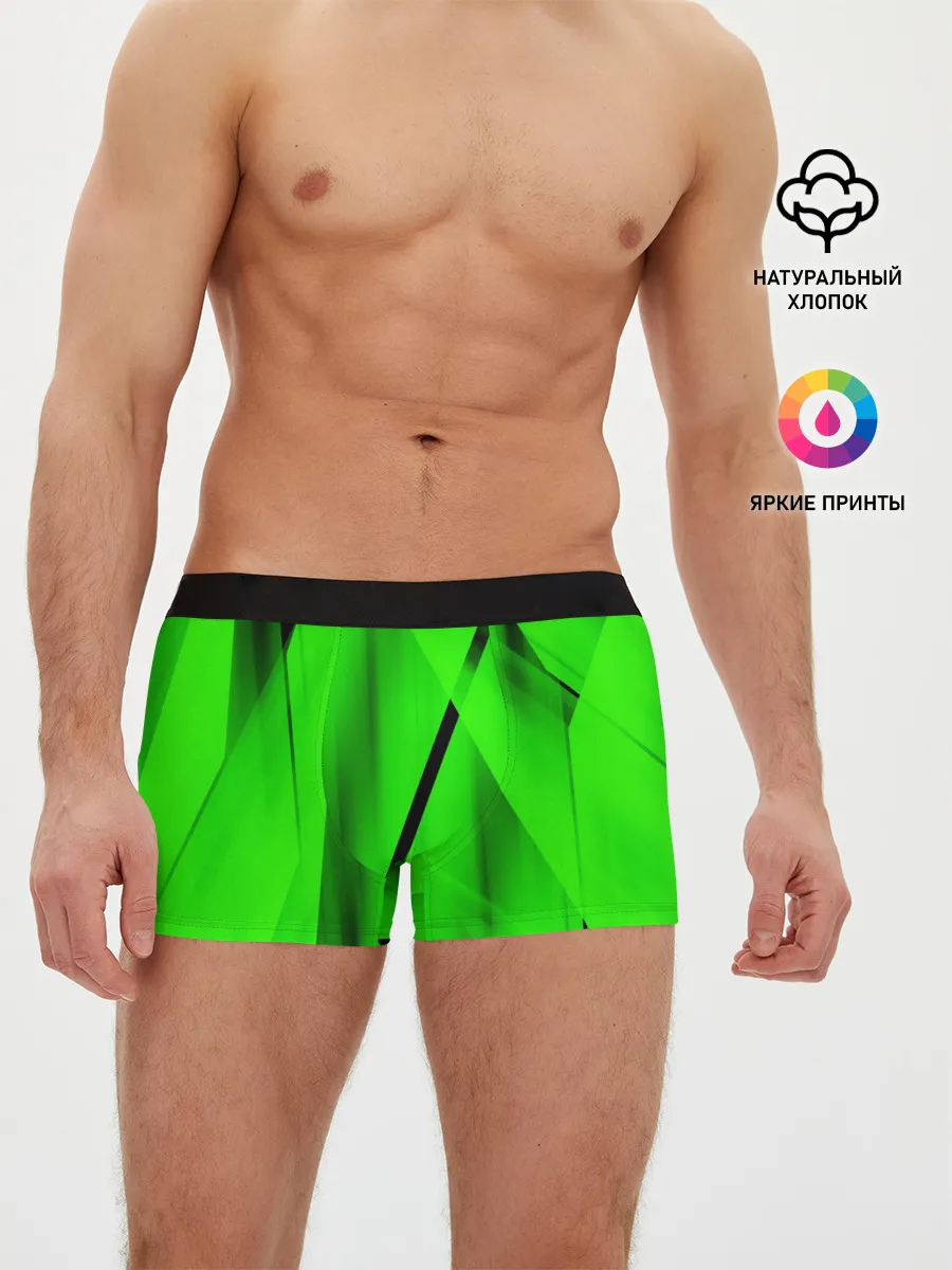Мужские трусы боксеры / Зеленый неон