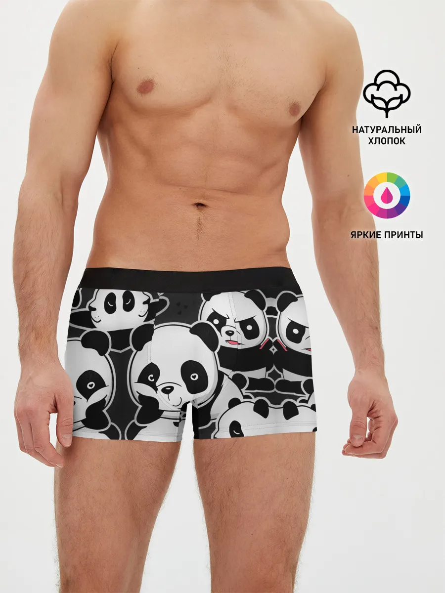 Мужские трусы боксеры / Смешные панды