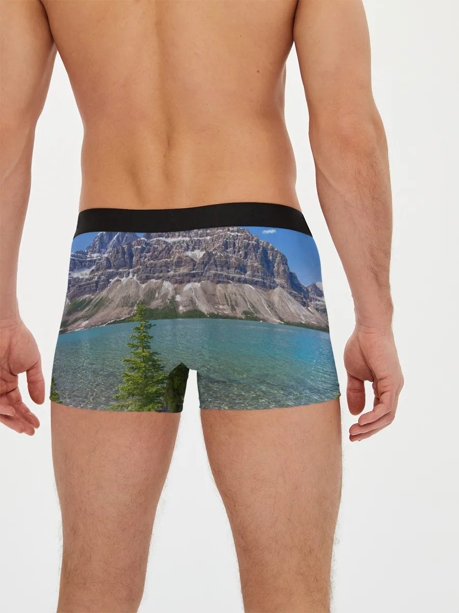 Мужские трусы боксеры / Горное озеро