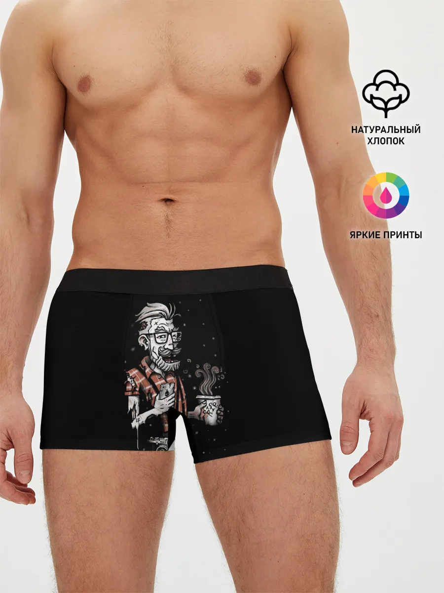 Мужские трусы боксеры / Зомби Хипстер