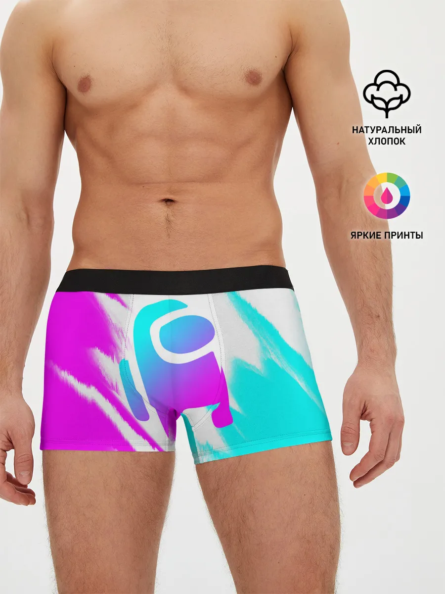 Мужские трусы боксеры / AMONG US - NEON