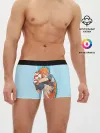 Мужские трусы боксеры / Хината на синем фоне