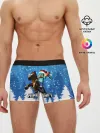 Мужские трусы боксеры / Новогодний Манкрафт на коне