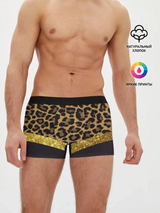 Мужские трусы боксеры / Леопардовый принт