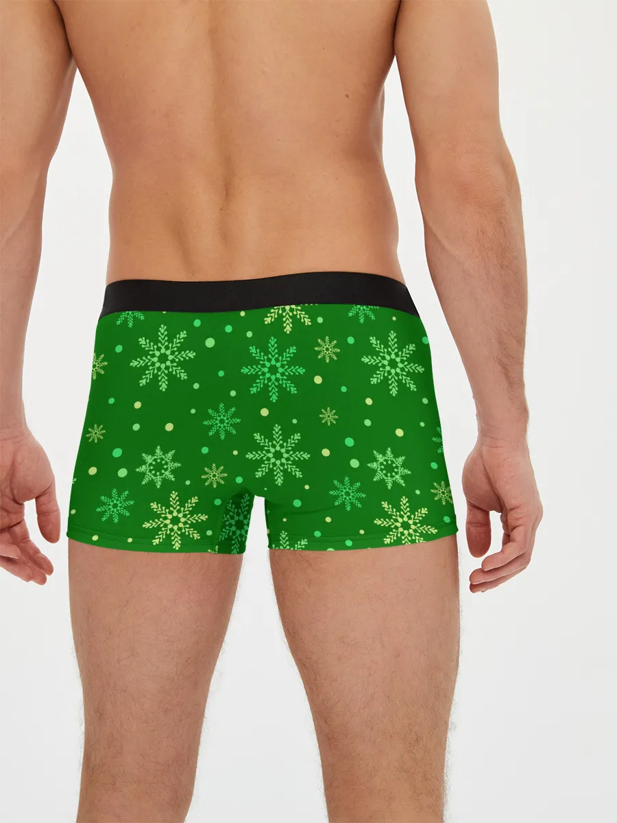 Мужские трусы боксеры / ЗИМНИЙ MINECRAFT