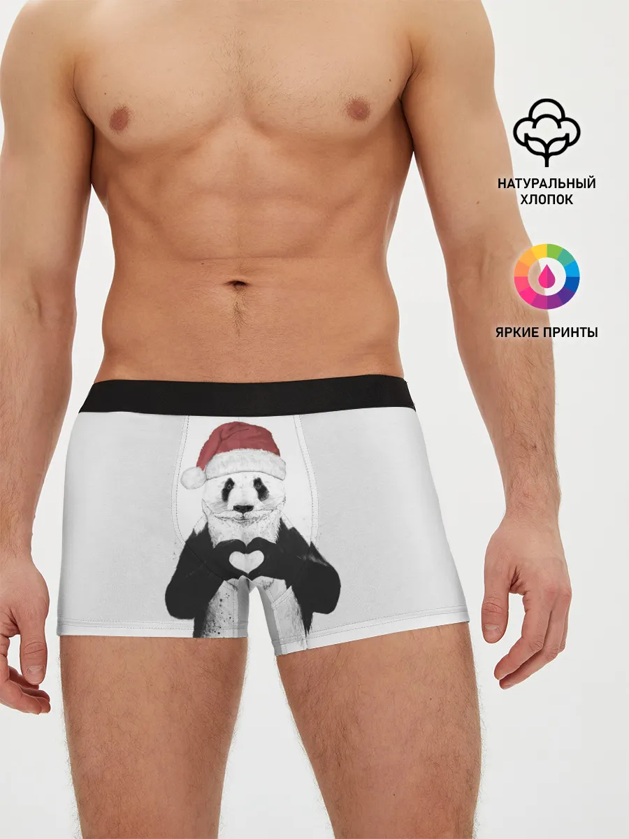 Мужские трусы боксеры / Панда Клаус