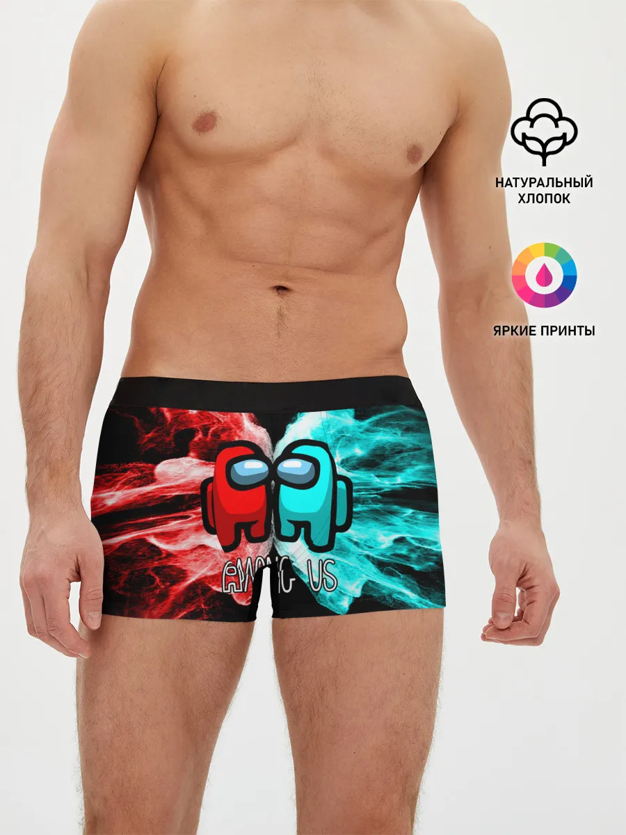 Мужские трусы боксеры / AMONG US - БИТВА ОГНЕЙ