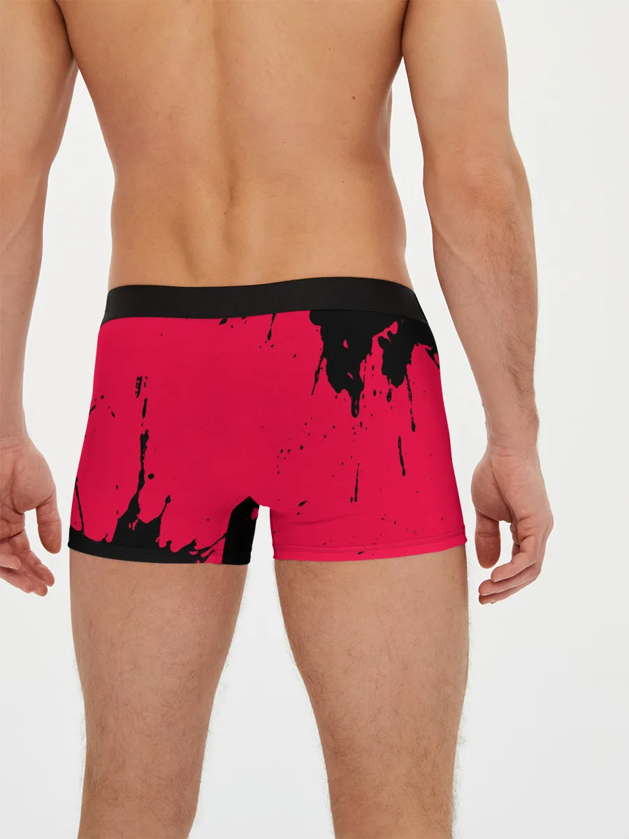 Мужские трусы боксеры / AMONG US - ORANGE & GREEN