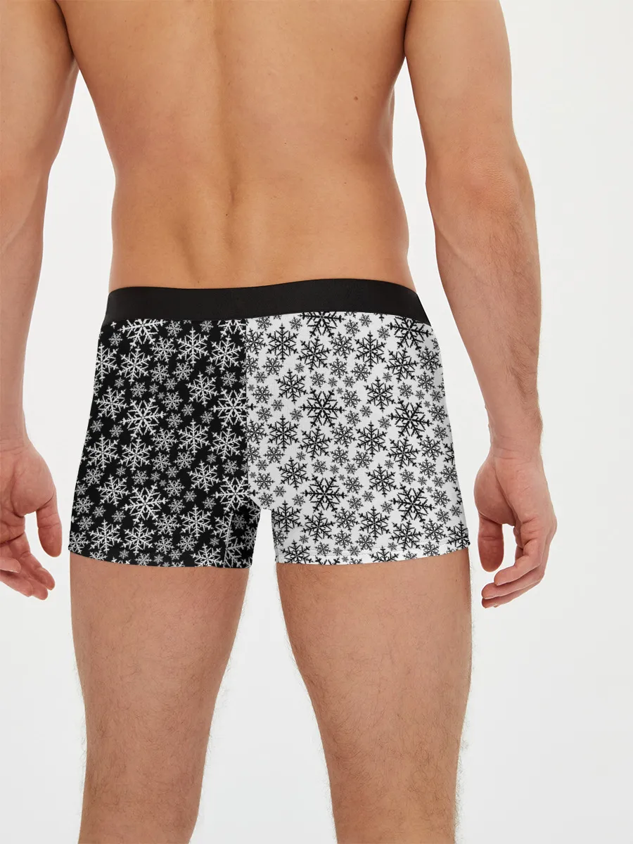 Мужские трусы боксеры / Снежинки