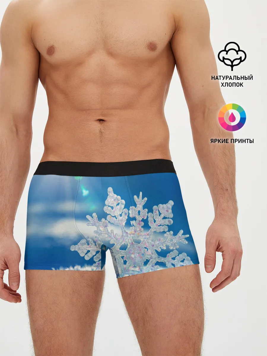 Мужские трусы боксеры / Снег