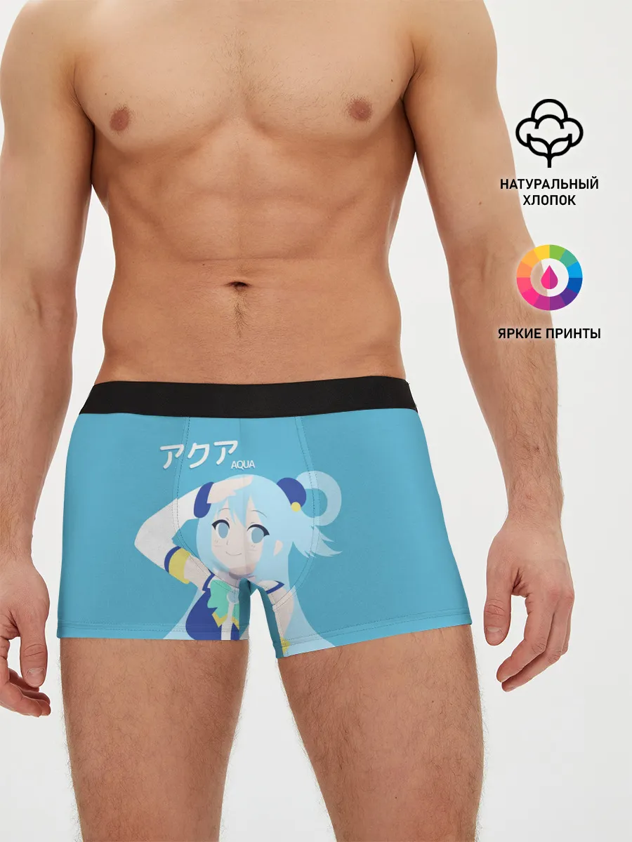 Мужские трусы боксеры / коносуба аква лого