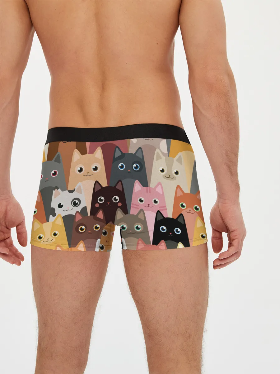 Мужские трусы боксеры / Котики мультяшные
