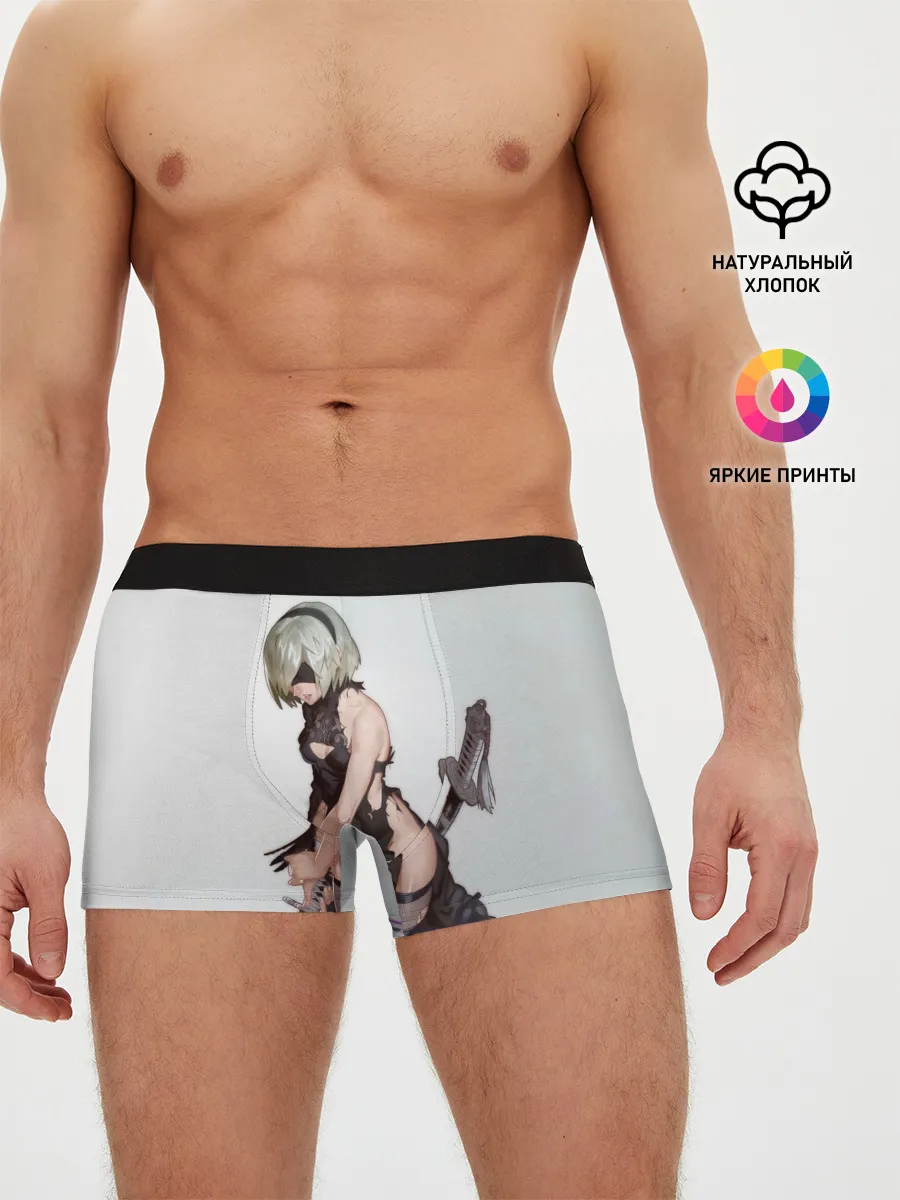 Мужские трусы боксеры / NIER AUTOMATA / 2B