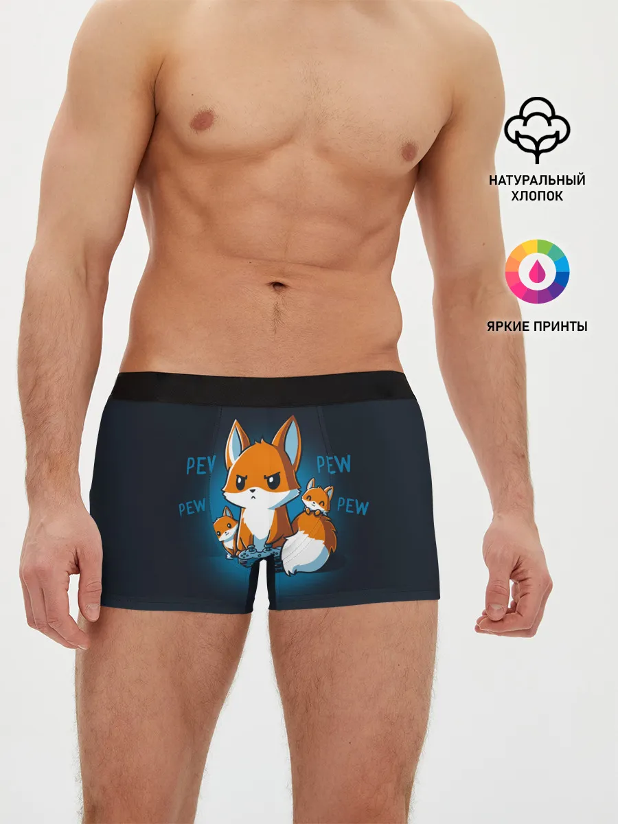 Мужские трусы боксеры / Лисы-геймеры