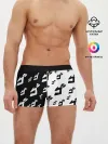 Мужские трусы боксеры / Паттерн ДжоДжо черно-белый
