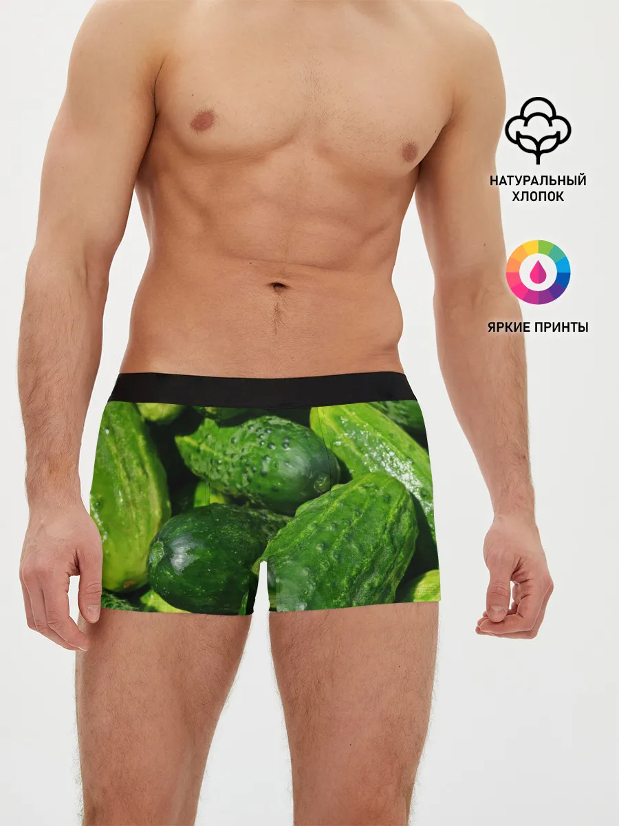 Мужские трусы боксеры / Огурцы