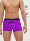 Мужские трусы боксеры / Джоджо фиолетовый паттерн