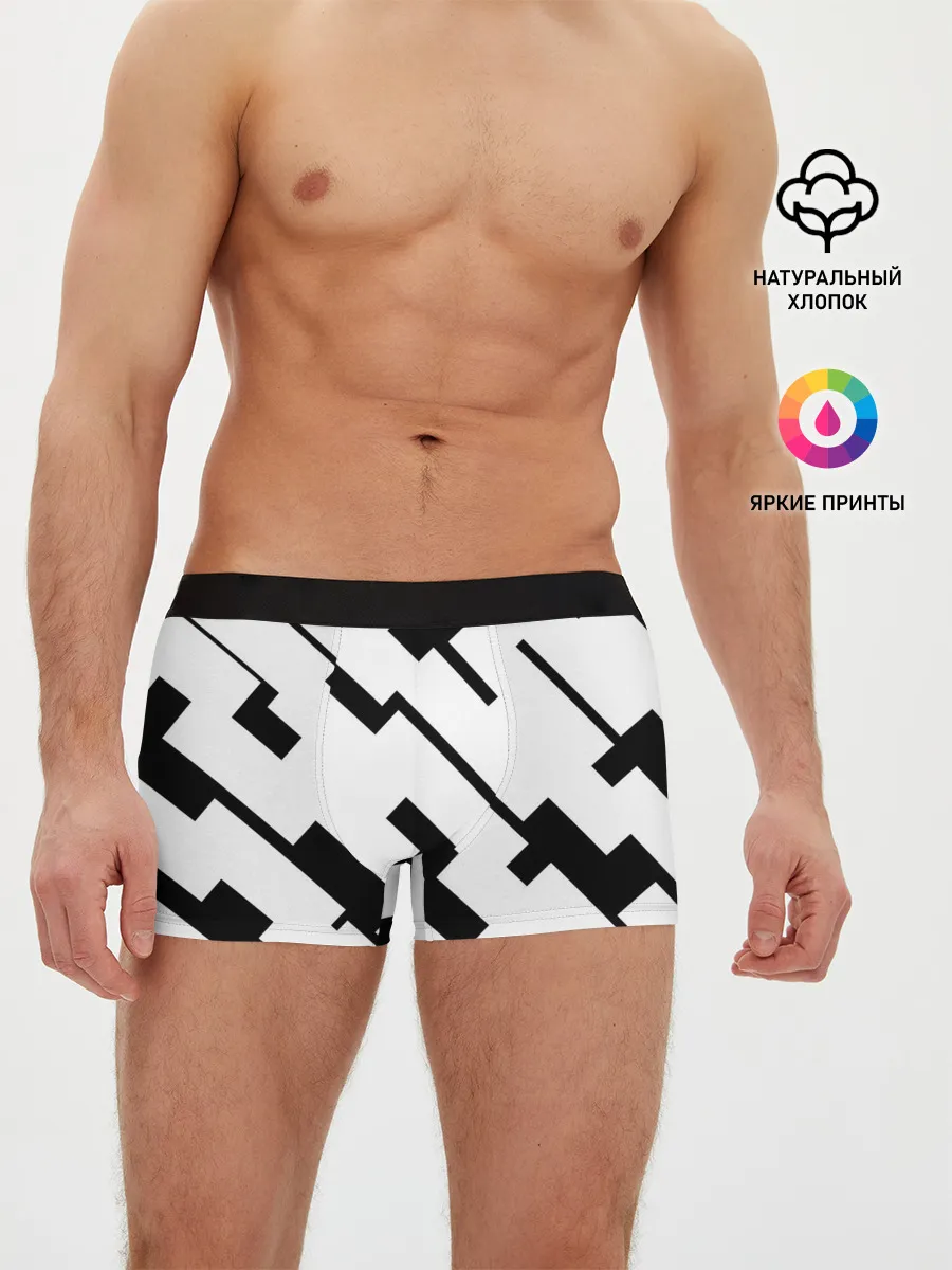 Мужские трусы боксеры / ГЕОМЕТРИЯ,АБСТРАКЦИЯ,ПОЛОСЫ