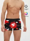 Мужские трусы боксеры / Хвост Феи красно-черная геометрия