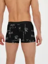 Мужские трусы боксеры / Черно-белый паттерн с иероглифами
