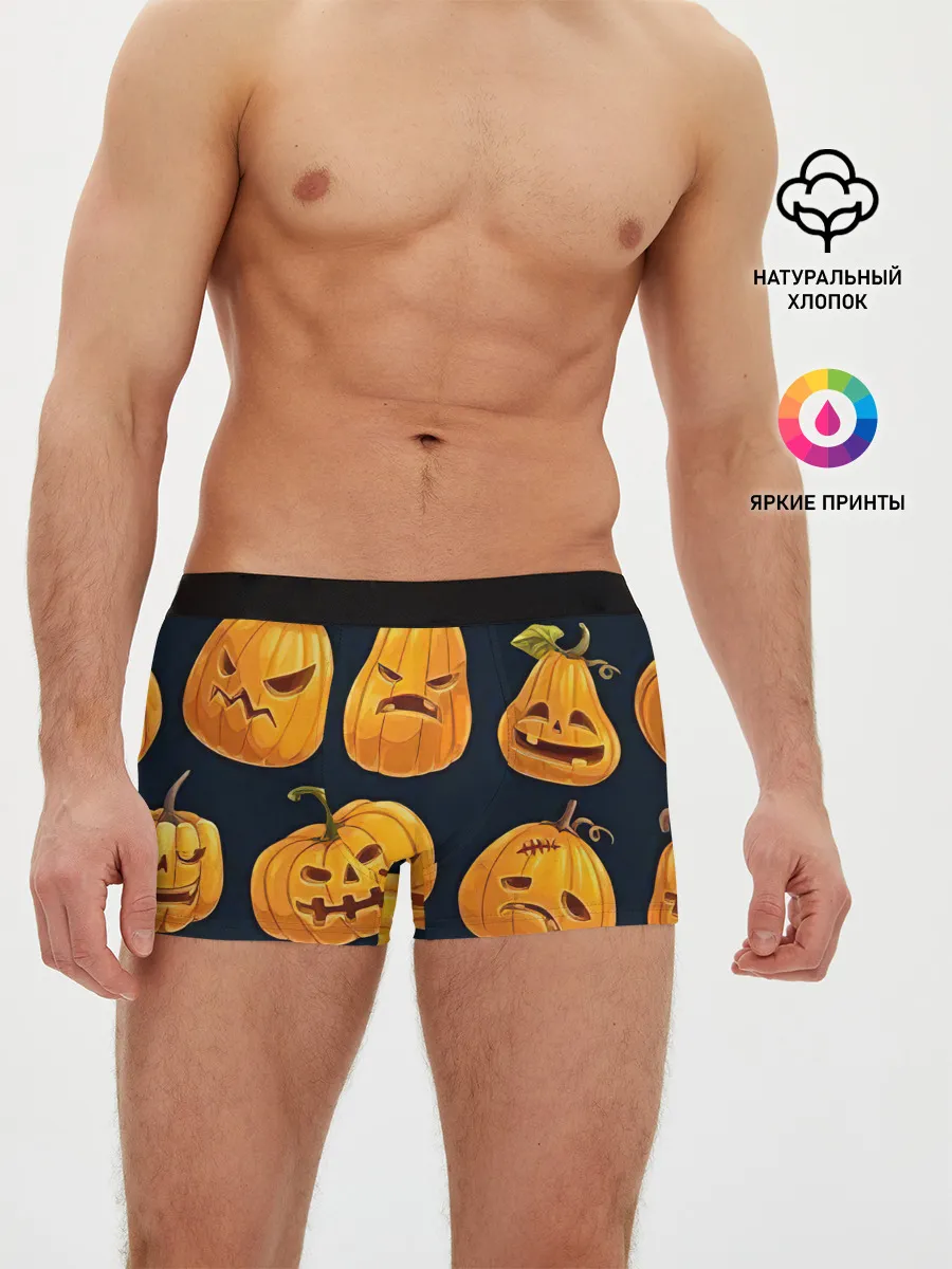 Мужские трусы боксеры / Праздничные тыквы