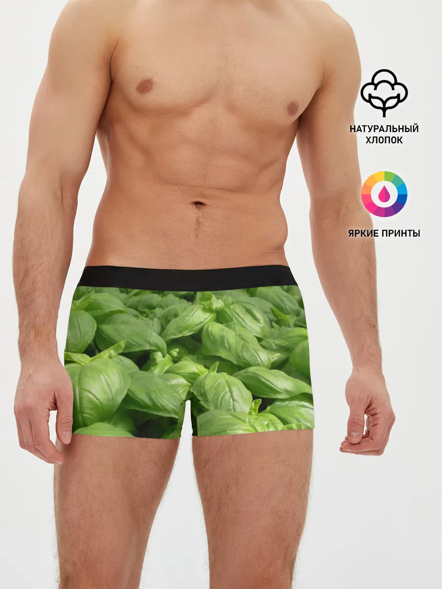 Мужские трусы боксеры / Неоновый базилик