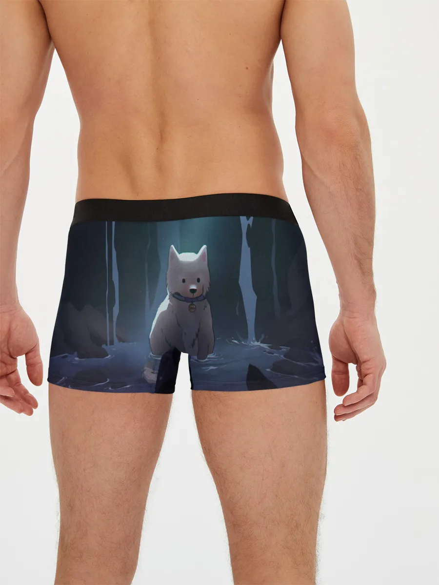 Мужские трусы боксеры / Одинокий пес в озере слез