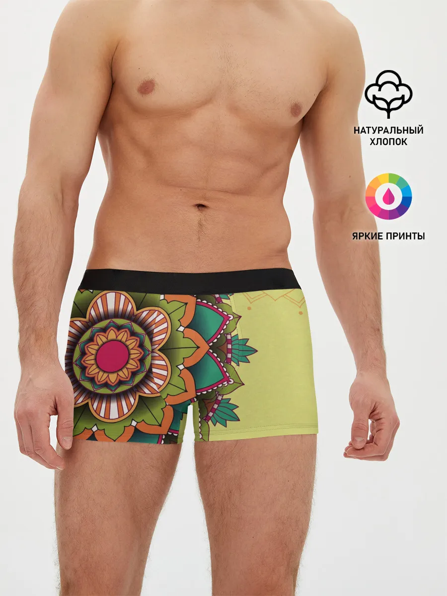 Мужские трусы боксеры / мандала узор тату