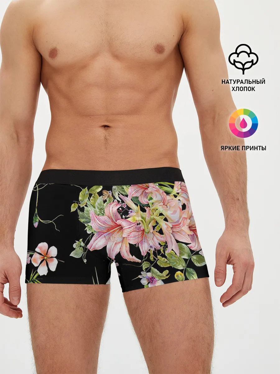 Мужские трусы боксеры / Букет лилий