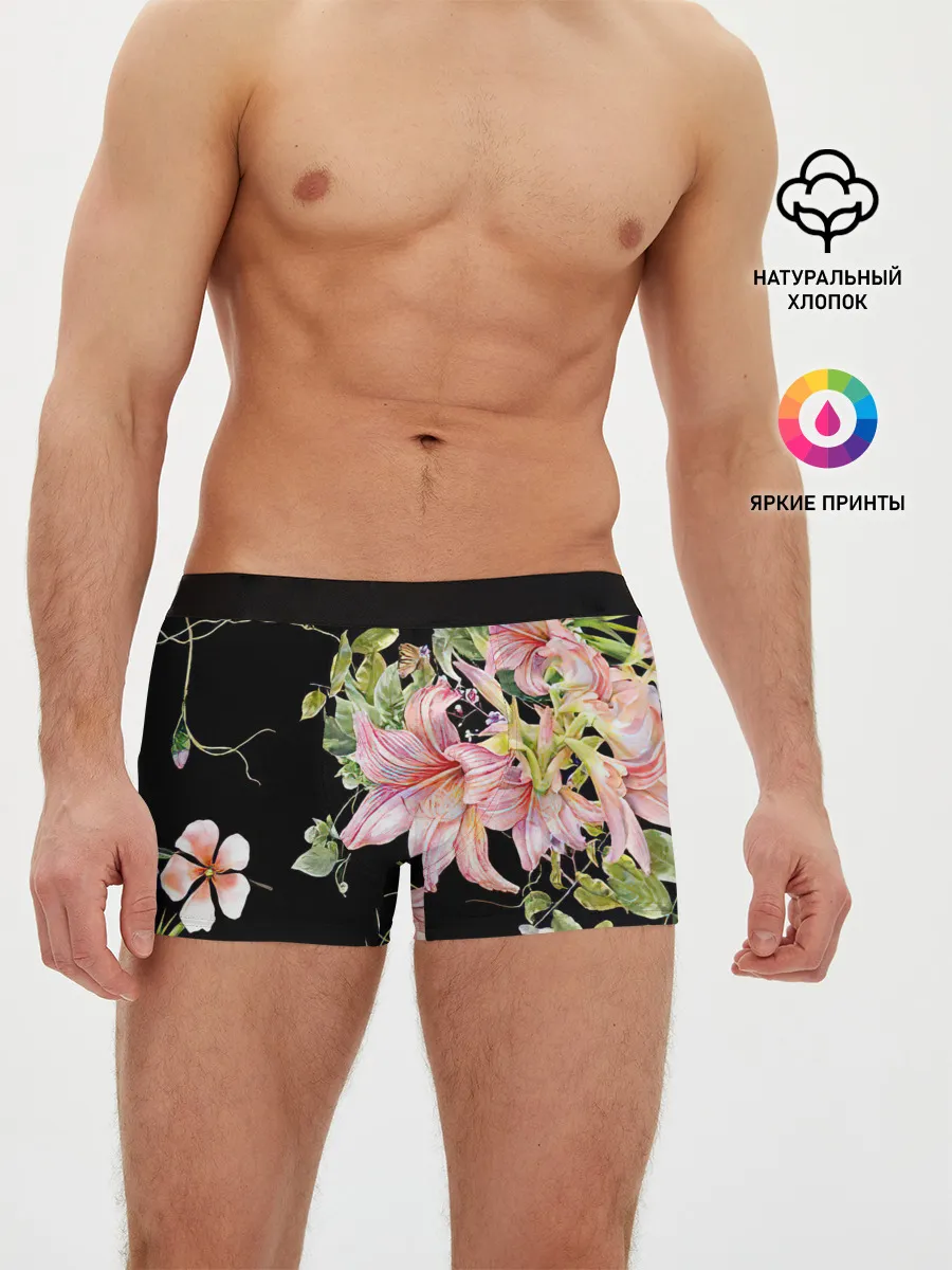 Мужские трусы боксеры / Букет лилий