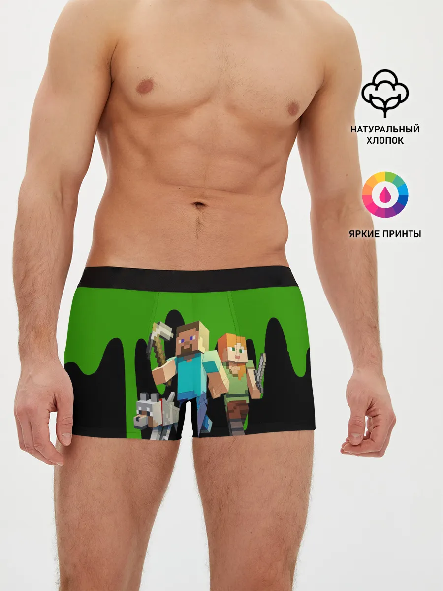 Мужские трусы боксеры / minecraft
