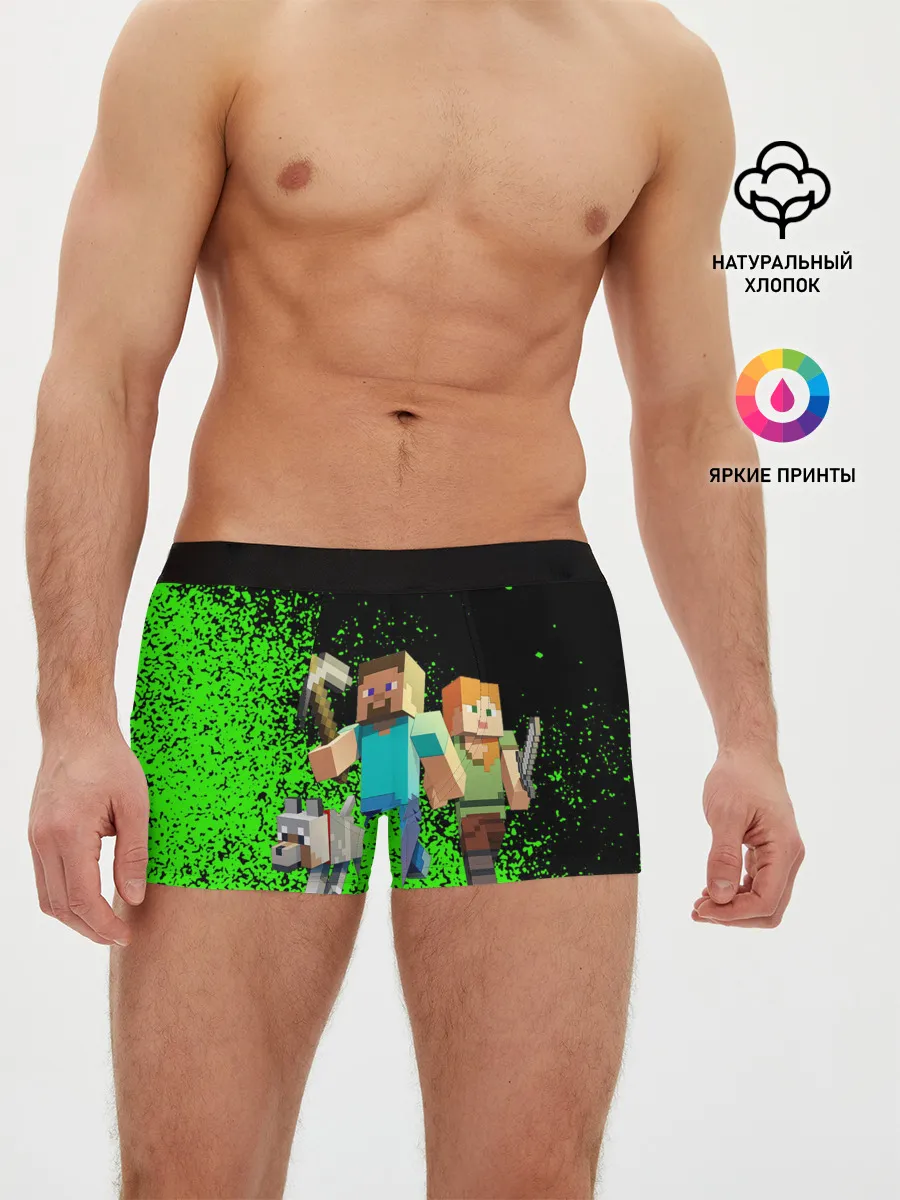 Мужские трусы боксеры / minecraft