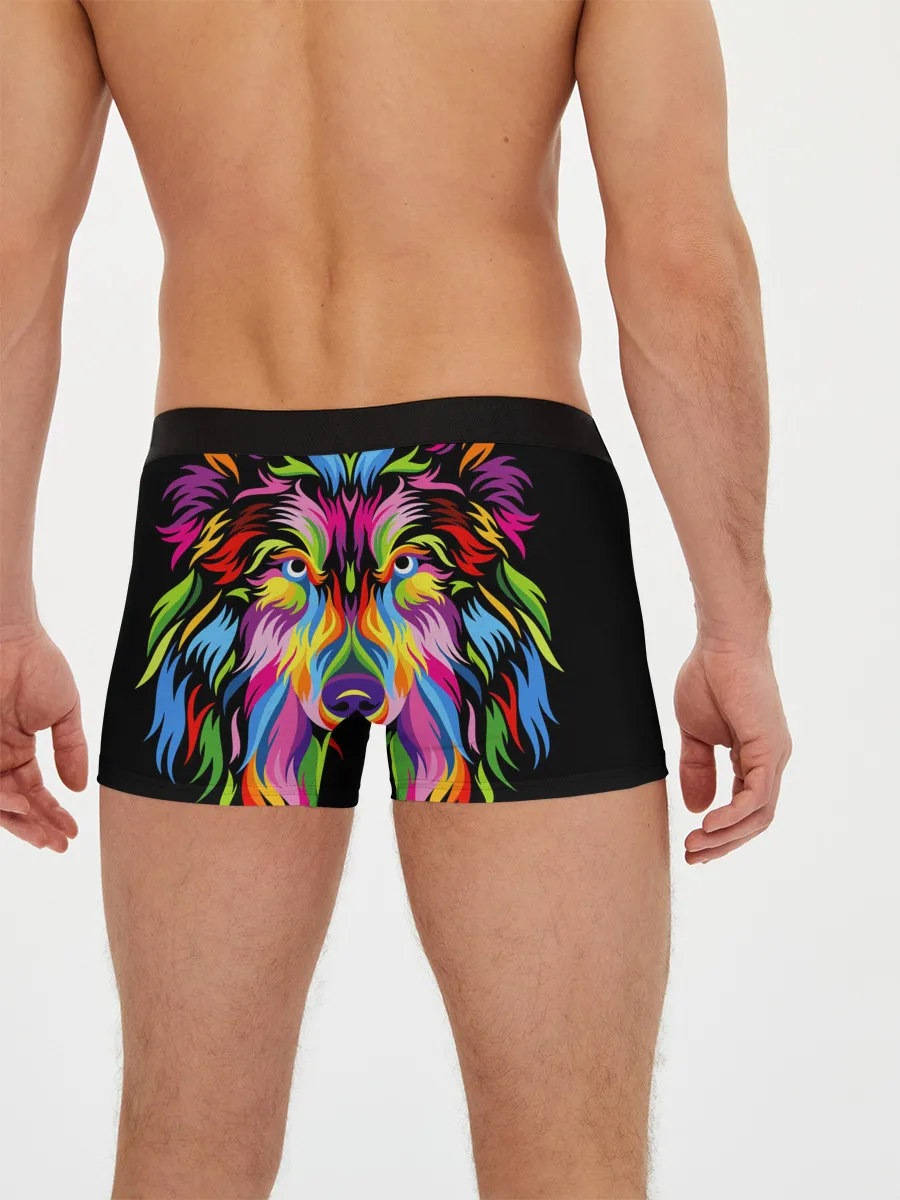 Мужские трусы боксеры / Neon wolf