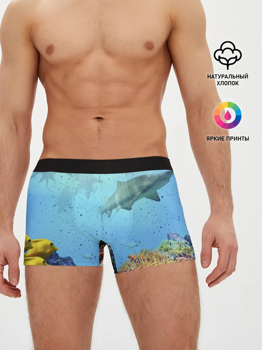 Мужские трусы боксеры / акулы