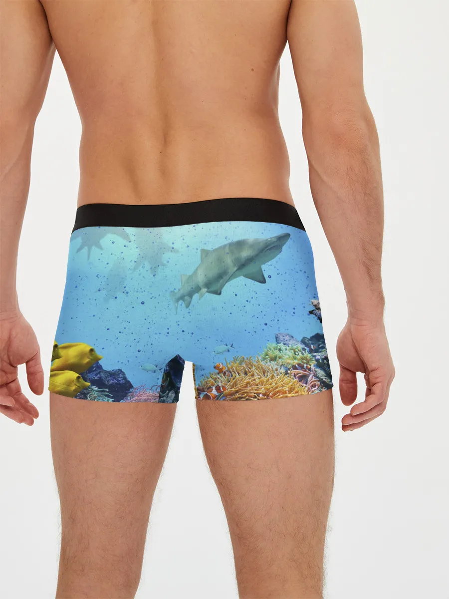 Мужские трусы боксеры / акулы