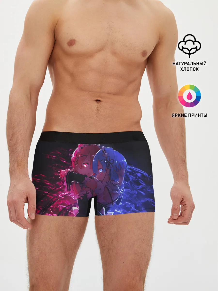 Мужские трусы боксеры / Re:Zero Rem and Ram