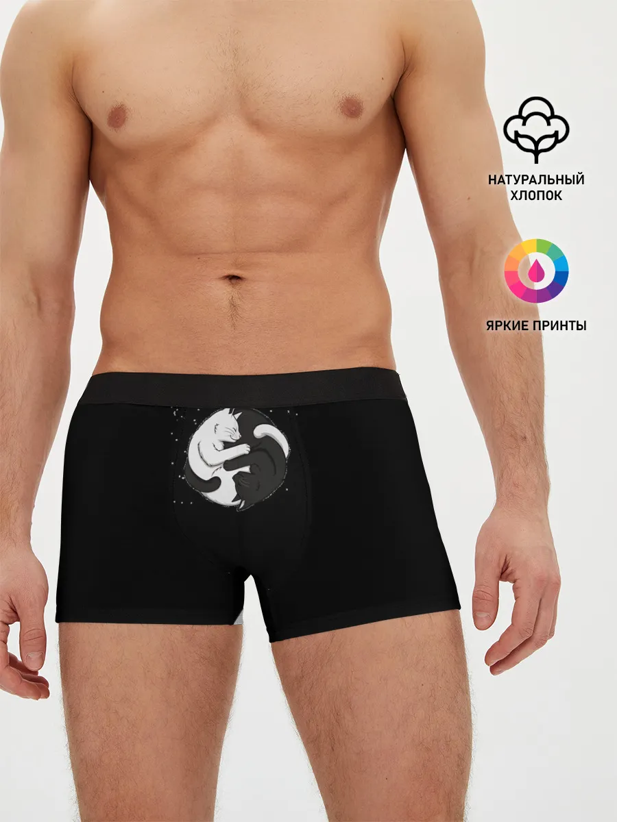 Мужские трусы боксеры / Коты Инь Янь