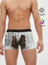 Мужские трусы боксеры / Лошади и снег