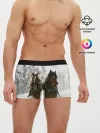 Мужские трусы боксеры / Лошади и снег