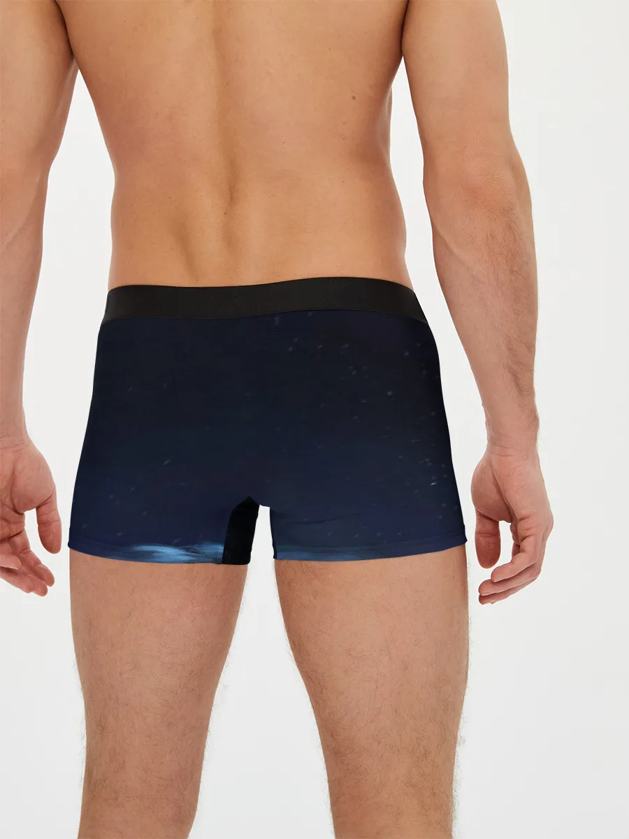 Мужские трусы боксеры / Зимний волк