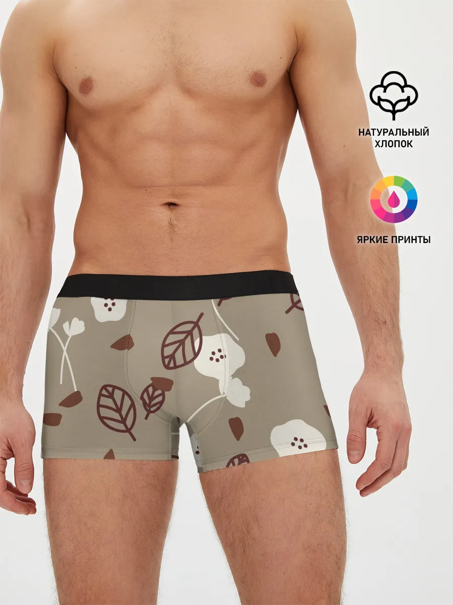 Мужские трусы боксеры / Цветочный принт