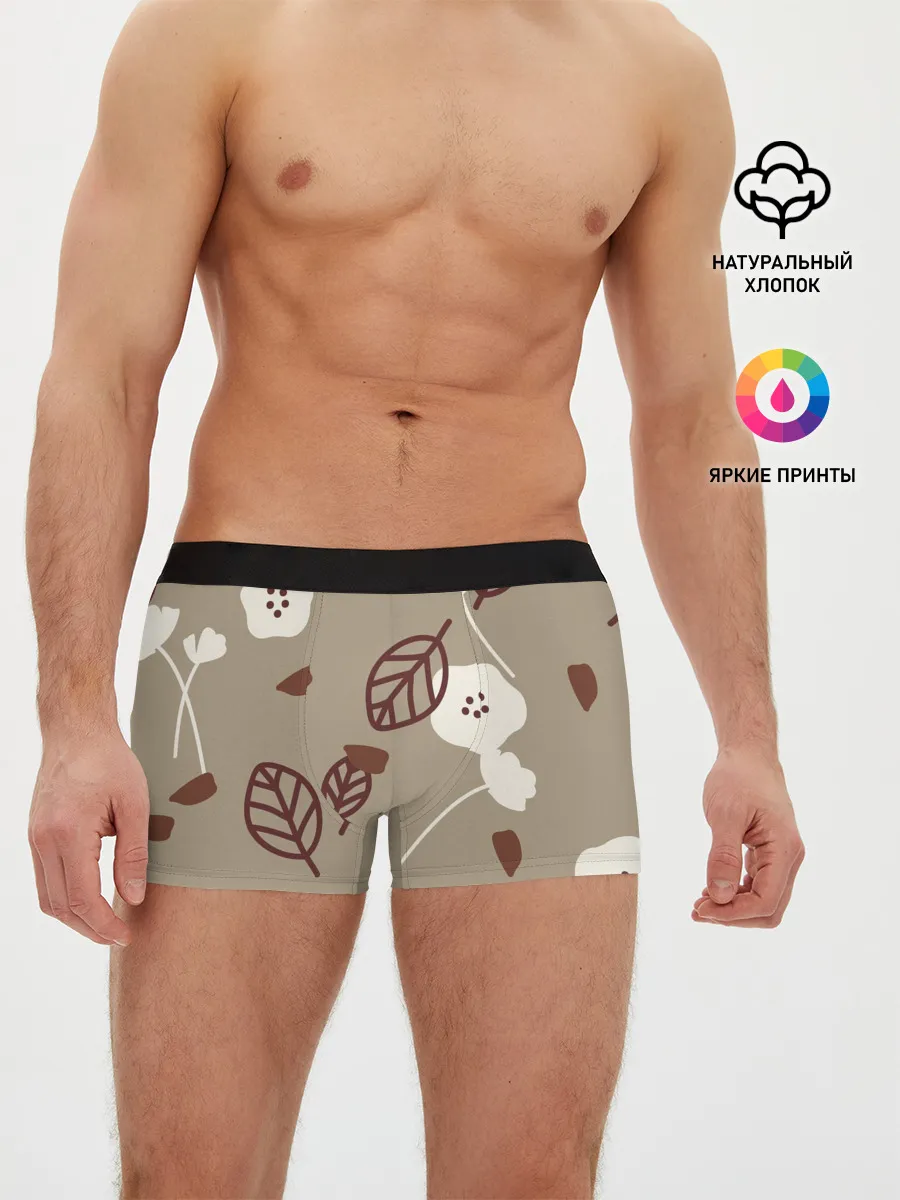 Мужские трусы боксеры / Цветочный принт