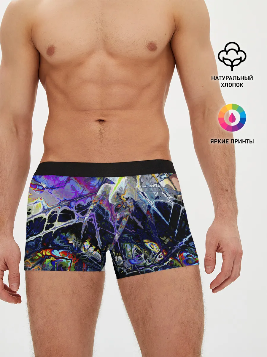 Мужские трусы боксеры / Gasoline stains abstraction