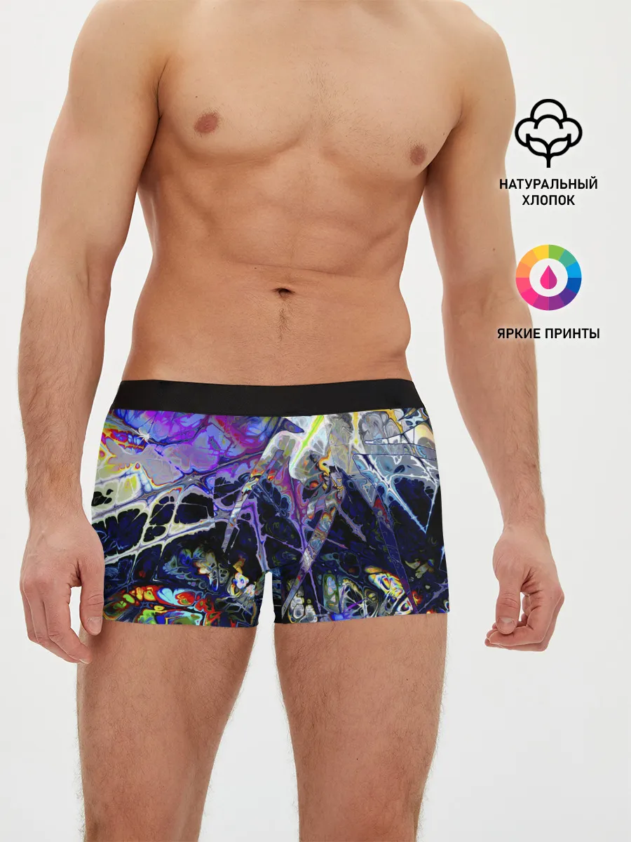 Мужские трусы боксеры / Gasoline stains abstraction