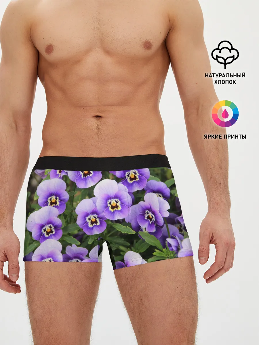 Мужские трусы боксеры / Анютины глазки