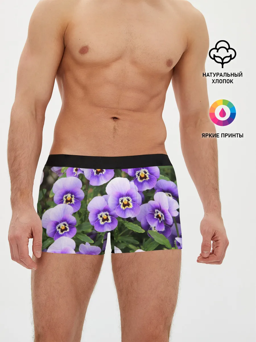 Мужские трусы боксеры / Анютины глазки