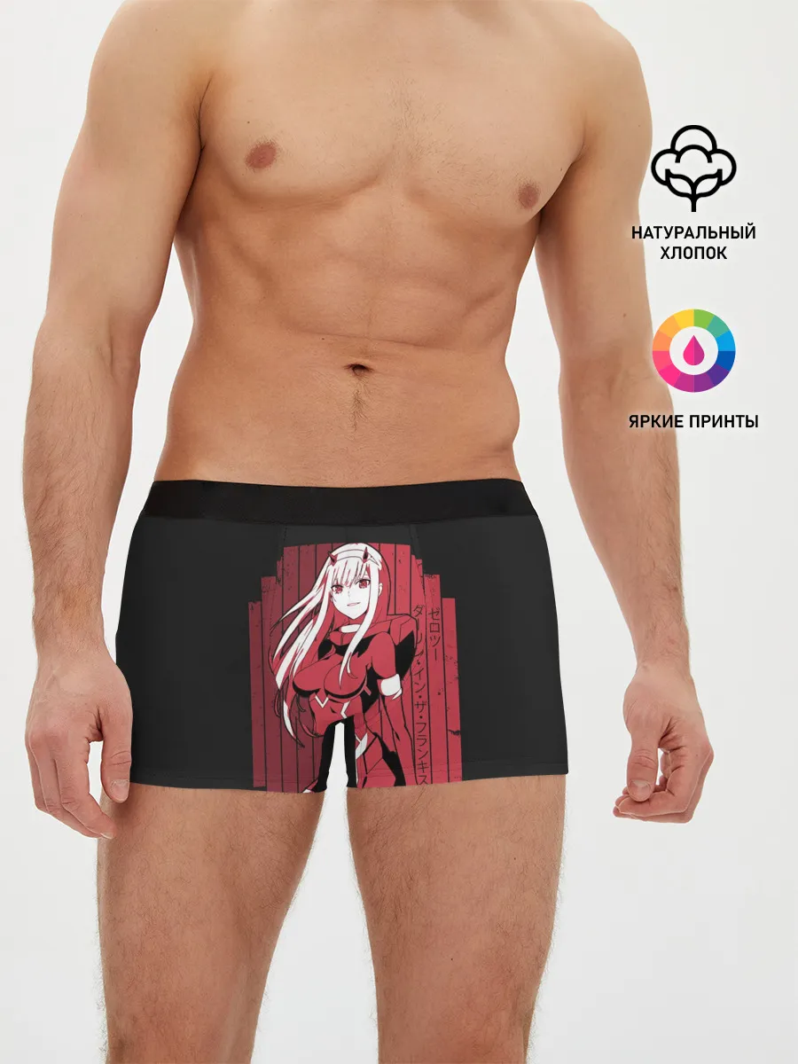 Мужские трусы боксеры / Zero Two в костюме