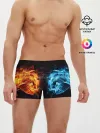 Мужские трусы боксеры / Абстракция,Инь-Ян,Огонь,Вода